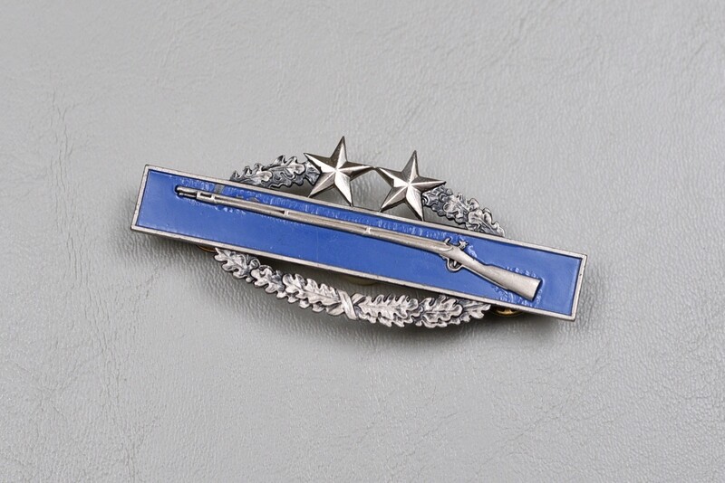 Vietnam War U.S. Combat Infantry Badge w/2 stars - Sterling Vietnam War U.S. Combat Infantry Badge w/2 stars - Sterling