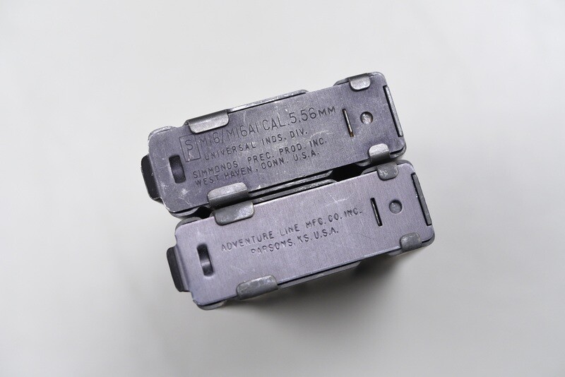 VIETNAM WAR U.S. BOX OF 7ea. M-16 MAGAZINES - DATED 1970