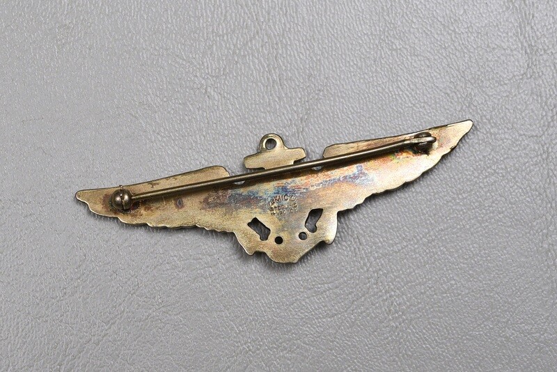 WWII U.S. NAVAL AVIATOR'S WING BY AMICO - PINBACK STERLING