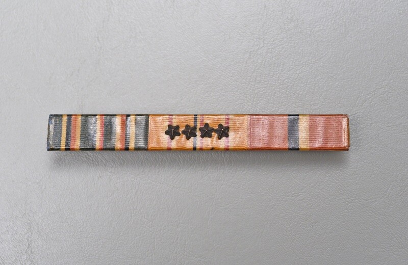 WWII U.S. PACIFIC THEATER 3-PLACE RIBBON BAR - PINBACK, PLASTIC COVERED