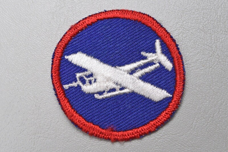 WWII U.S. AIRBORNE GLIDER INFANTRY REGT. OVERSEAS CAP PATCH - DARK BLUE, TWILL