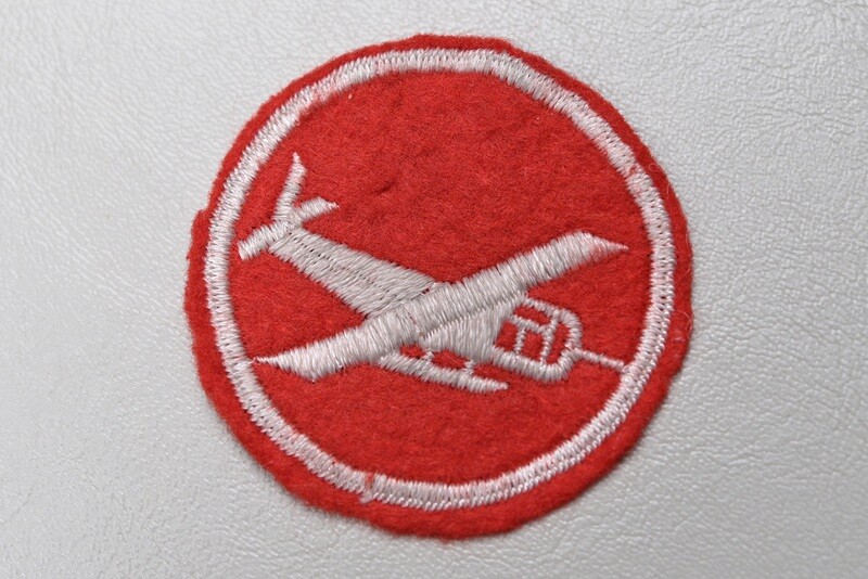 WWII U.S. AIRBORNE GLIDER ARTILLERY REGIMENT OFFICER OVERSEAS CAP PATCH - WOOL