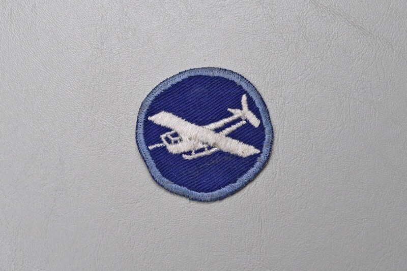 WWII U.S. AIRBORNE GLIDER INFANTRY REGT OVERSEAS CAP PATCH - BLUE BORDER, TWILL