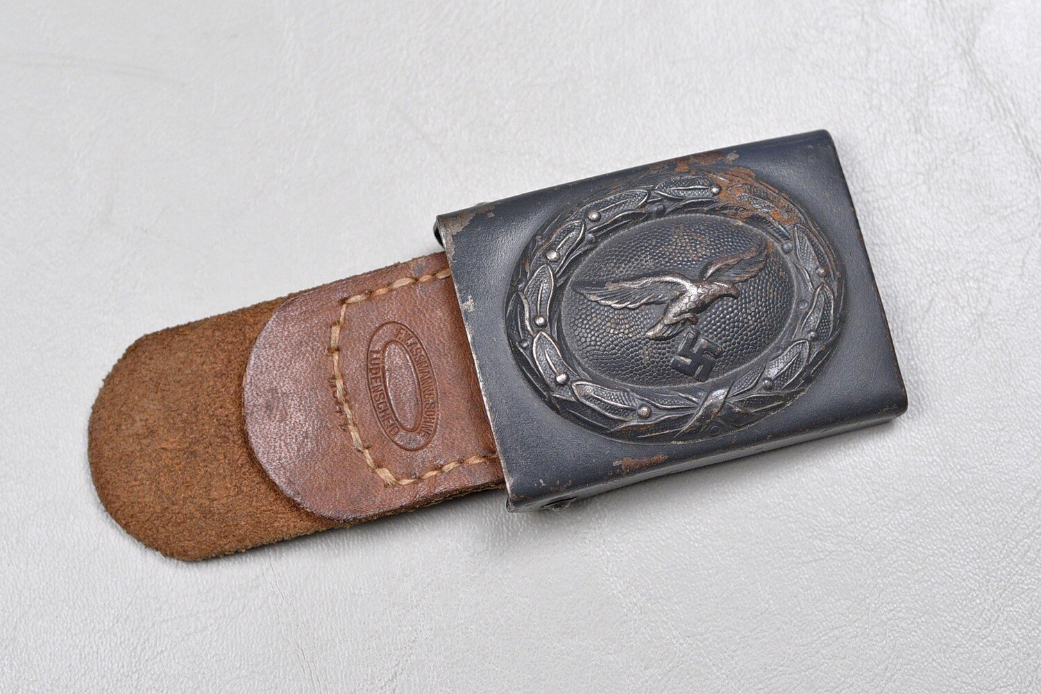 WWII GERMAN LUFTWAFFE M1940 STEEL BELT BUCKLE w/TAB