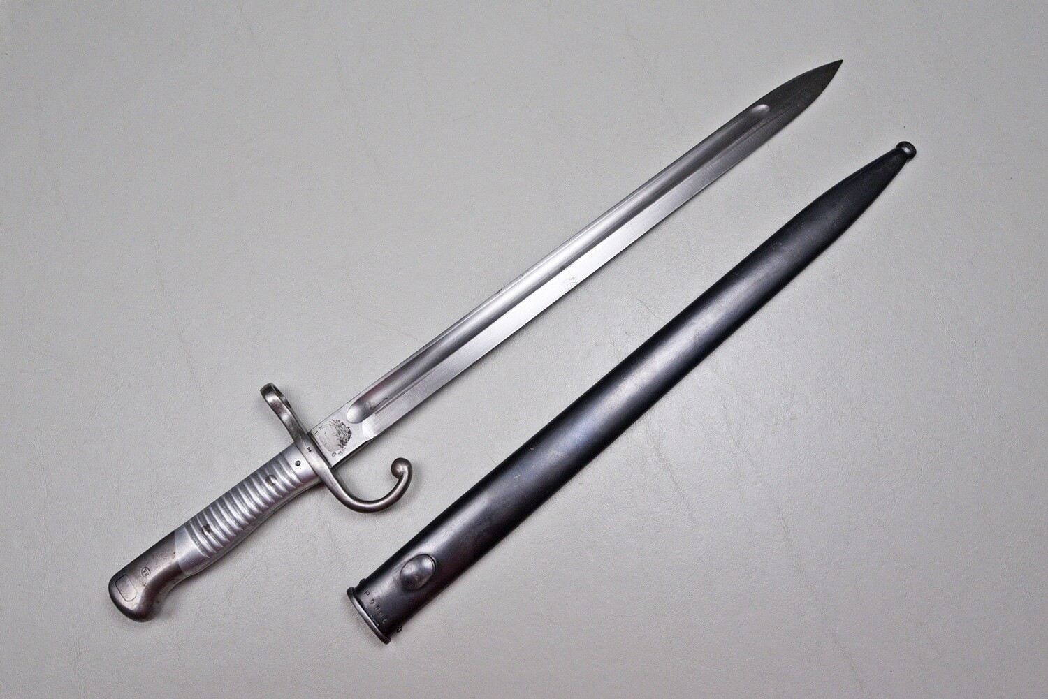 WWI ARGENTINE MODEL 1891 BAYONET &amp; SCABBARD - ALLOY HANDLE
