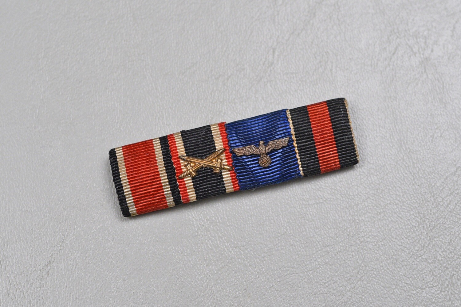 WWII GERMAN 1939 IRON CROSS 4-PLACE RIBBON BAR