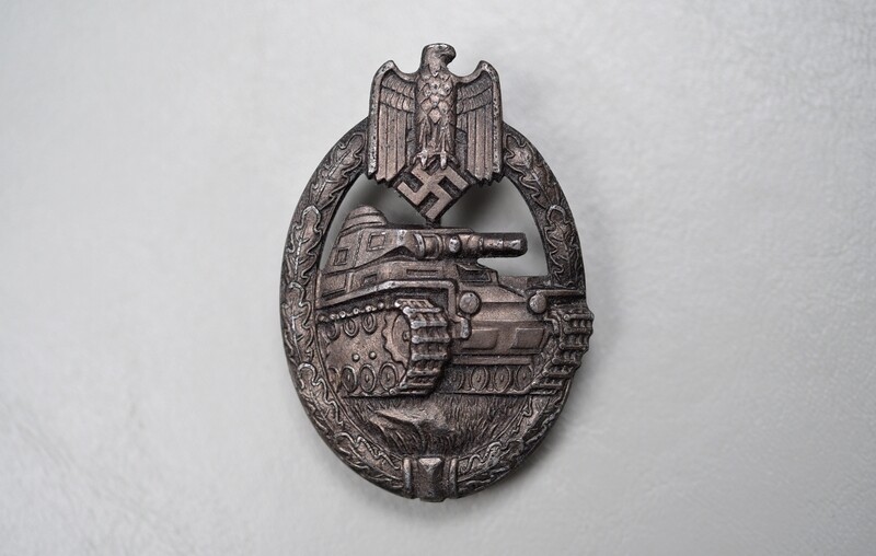 WWII GERMAN PANZER ASSAULT BADGE IN BRONZE BY KARL WURSTER