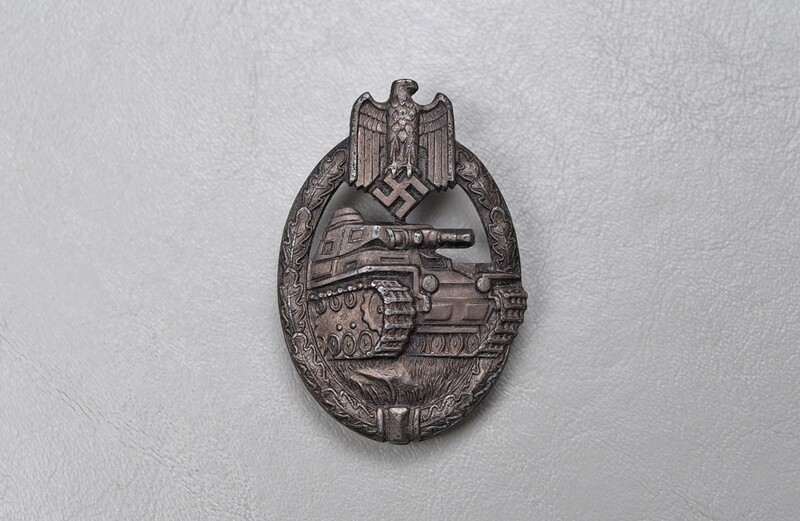 WWII GERMAN PANZER ASSAULT BADGE IN BRONZE BY KARL WURSTER