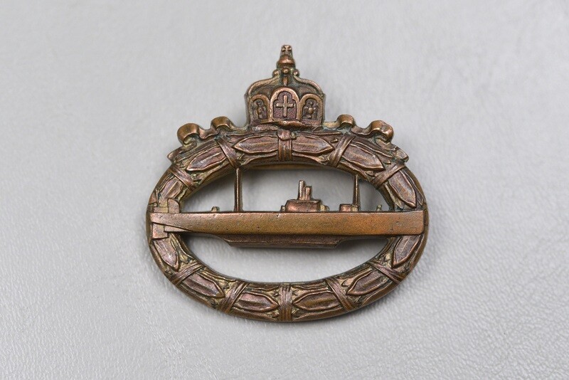 WWI IMPERIAL GERMAN U-BOAT BADGE – UNMARKED MEYBAUER WWI IMPERIAL GERMAN U-BOAT BADGE – UNMARKED MEYBAUER