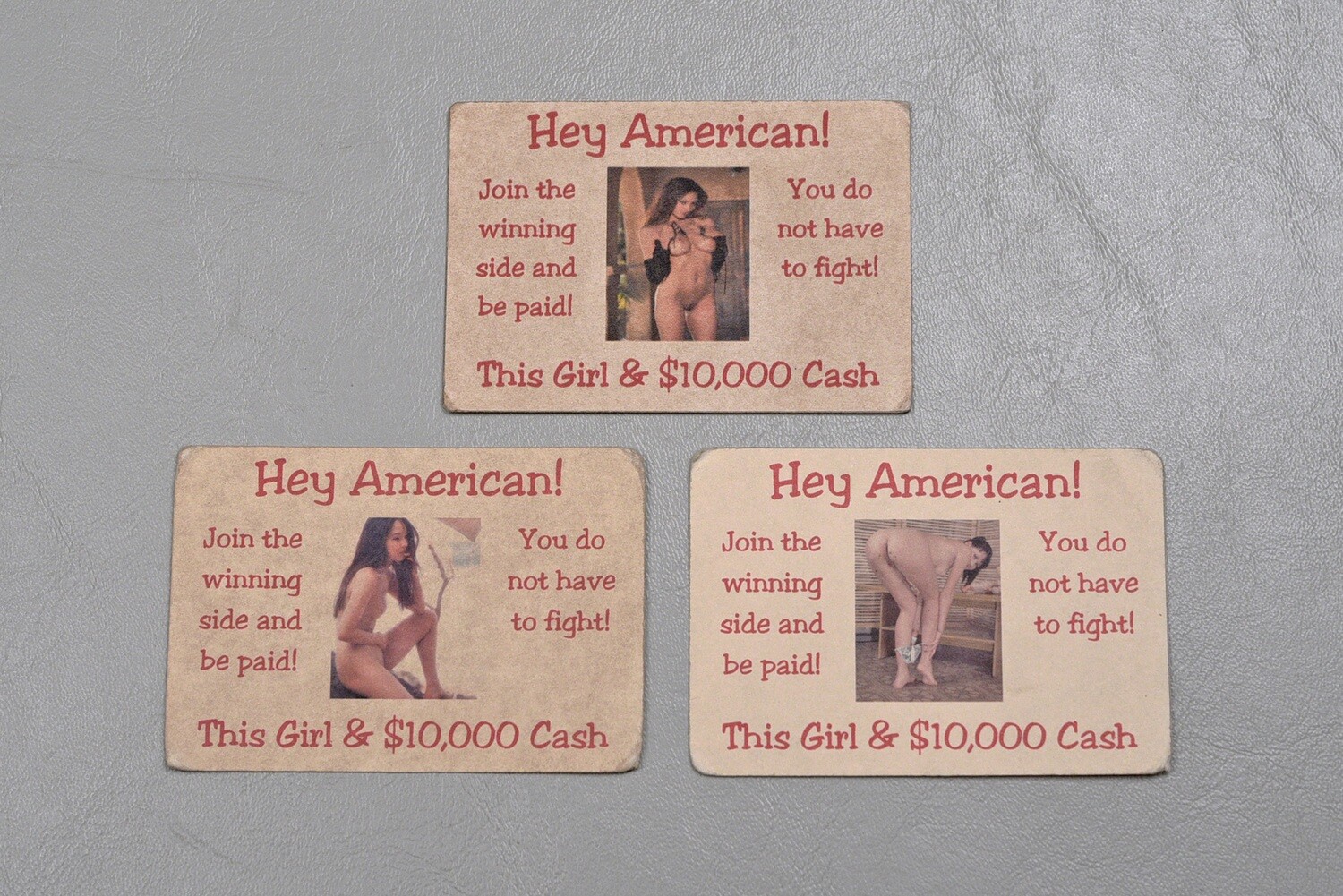 VIETNAM WAR VIET CONG/NVA DEFECTION CARDS - SET OF THREE