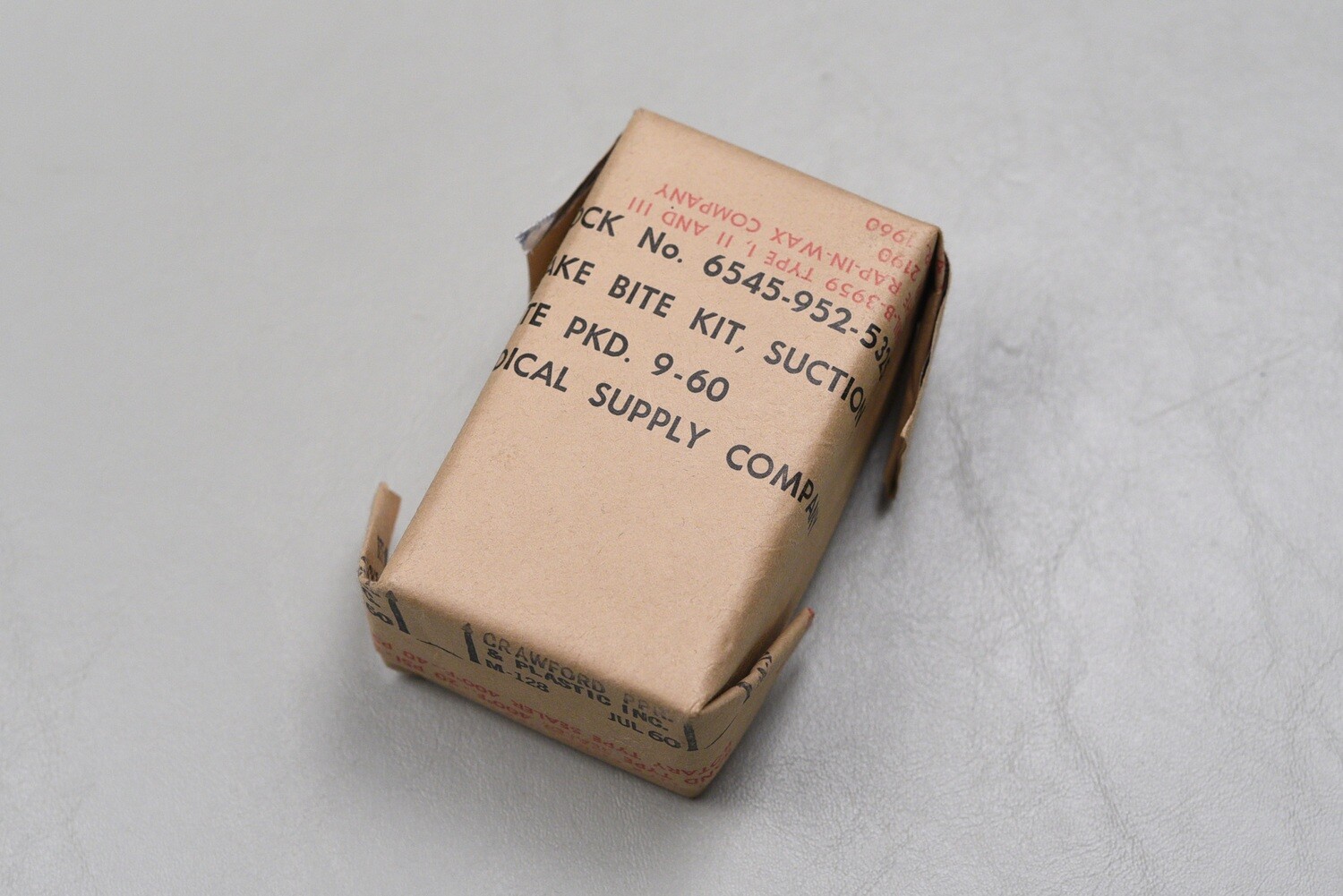 VIETNAM U.S. SNAKE BITE KIT - DATED 9-60, MINT