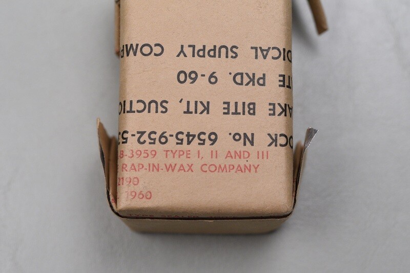 VIETNAM U.S. SNAKE BITE KIT - DATED 9-60, MINT
