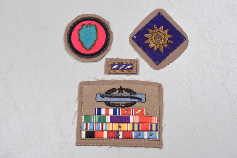 WWII/KOREAN WAR U.S. 25th/40th DIVISION BULLION INSIGNIA GROUPING WWII/KOREAN WAR U.S. 25th/40th DIVISION BULLION INSIGNIA GROUPING