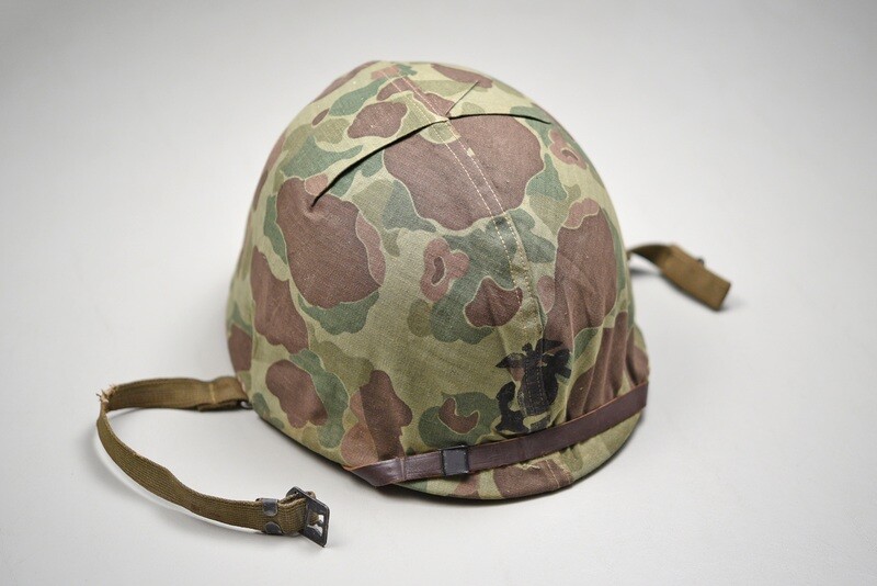 WWII U.S. MARINE CORPS KOREAN WAR HELMET - NAMED