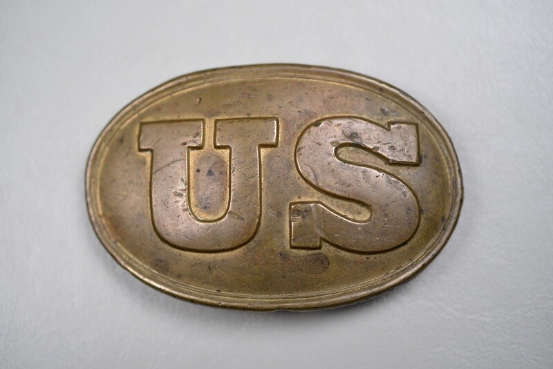 CIVIL WAR U.S. OVAL BELT BUCKLE w/PUPPY PAWS - NON-DUG