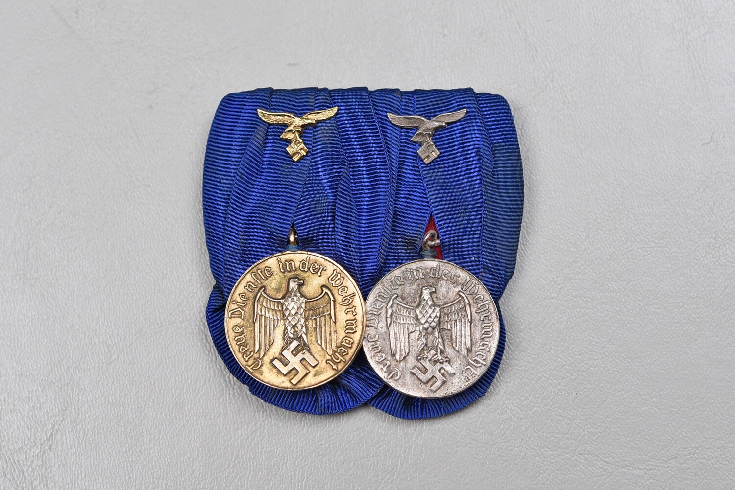 WWII GERMAN LUFTWAFFE 4 &amp; 12 YEAR 2-PLACE MEDAL BAR