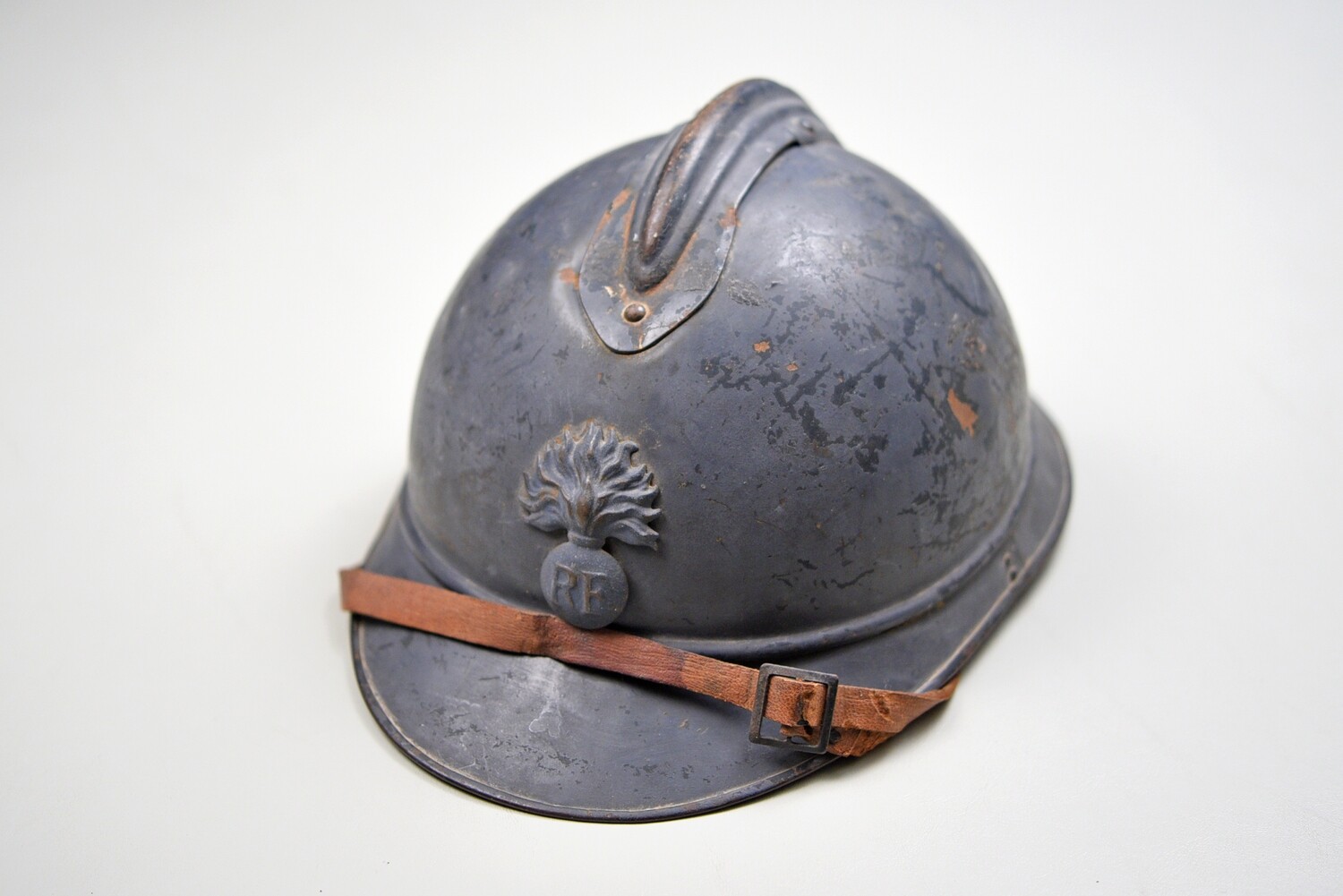 WWI FRENCH MODEL 1915 ADRIAN INFANTRY HELMET – COMPLETE &amp; UNTOUCHED