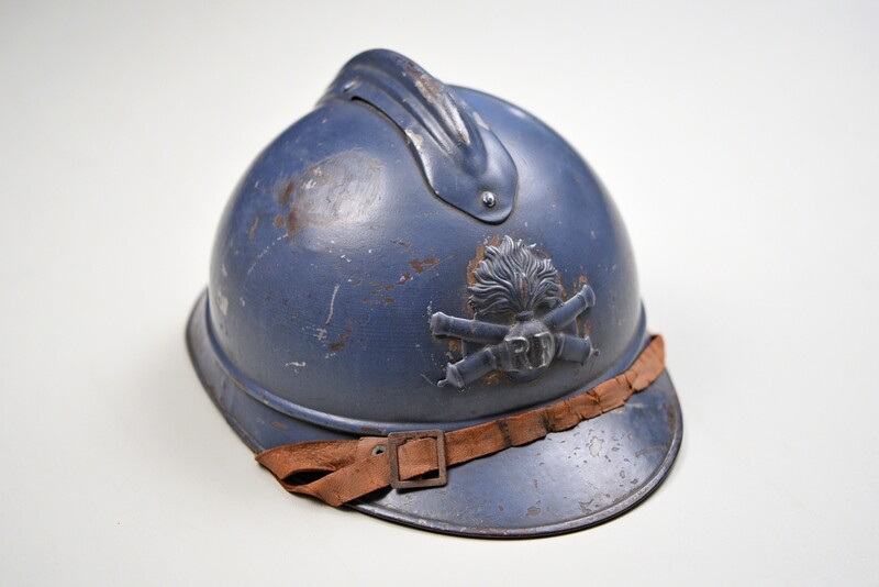 WWI FRENCH MODEL 1915 ADRIAN ARTILLERY HELMET - COMPLETE