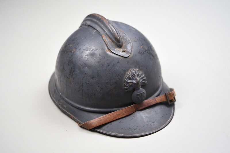 WWI FRENCH MODEL 1915 ADRIAN INFANTRY HELMET – COMPLETE &amp; UNTOUCHED