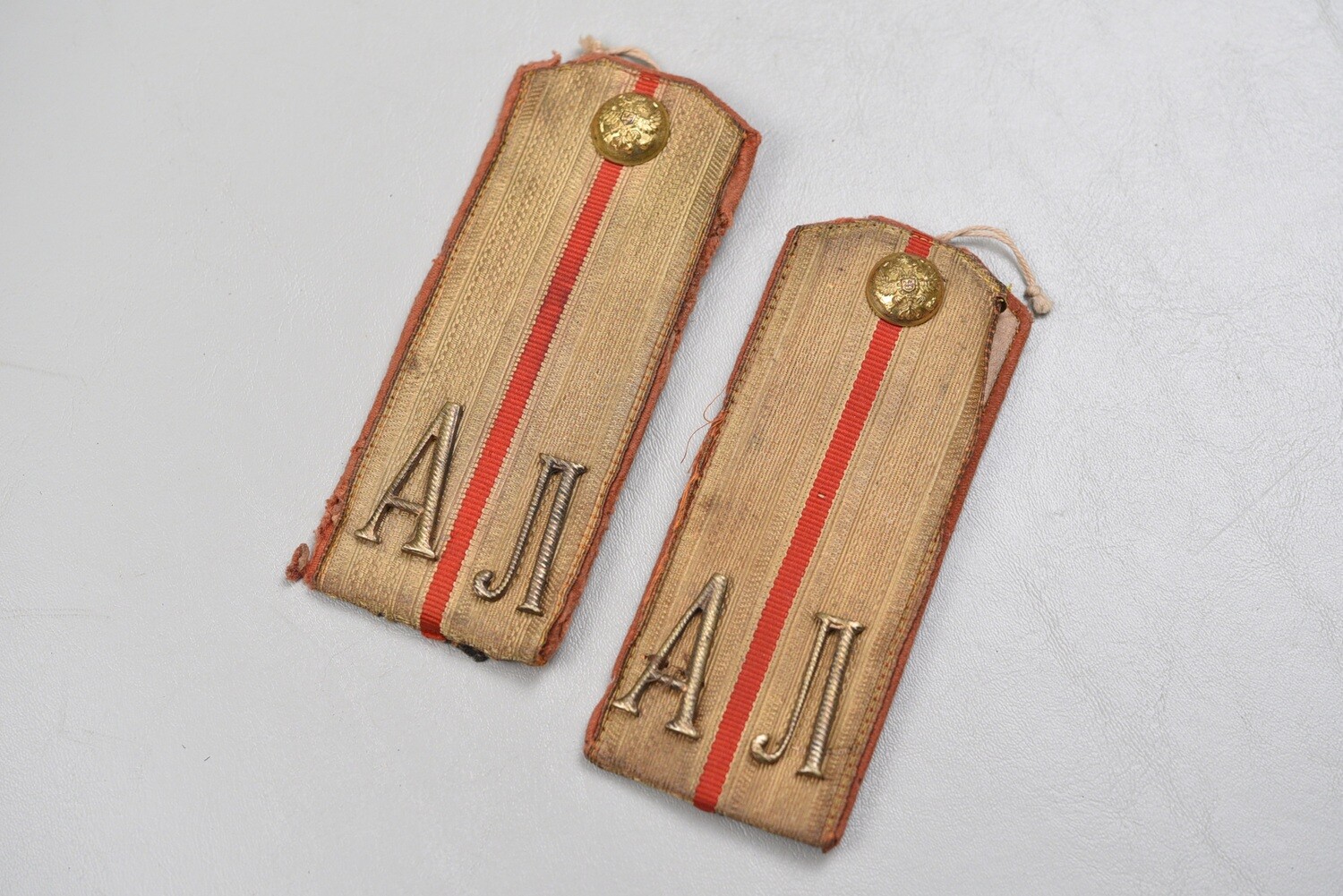 IMPERIAL RUSSIAN OFFICERS SHOULDER BOARDS, ALEXANDROPOL MILITARY DISTRICT - MATCHED PAIR