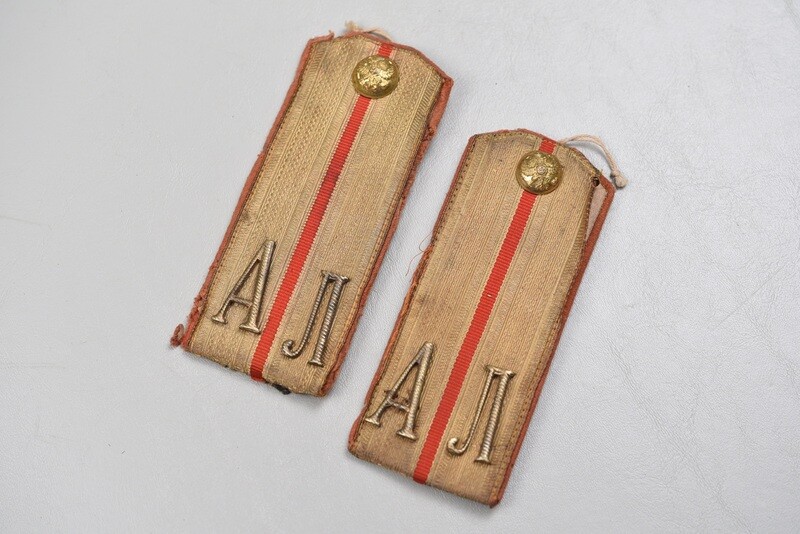 IMPERIAL RUSSIAN OFFICERS SHOULDER BOARDS, ALEXANDROPOL MILITARY DISTRICT - MATCHED PAIR IMPERIAL RUSSIAN OFFICERS SHOULDER BOARDS, ALEXANDROPOL MILITARY DISTRICT - MATCHED PAIR