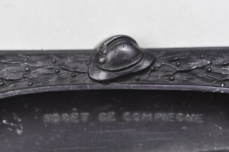 WWI FRENCH COMPIEGNE ARMISTICE RAILWAY CAR SOUVENIR ASH TRAY - PEWTER