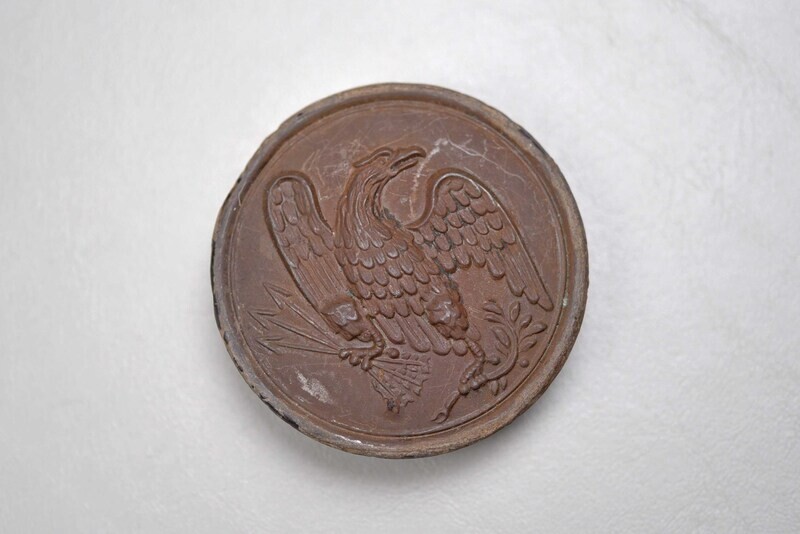 CIVIL WAR EAGLE BREAST PLATE w/BOTH HOOKS - GROUND RECOVERED CIVIL WAR EAGLE BREAST PLATE w/BOTH HOOKS - GROUND RECOVERED