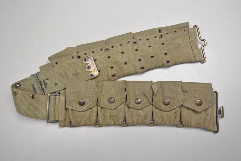– WWI U.S. PRE-WWI M1910 DISMOUNTED CARTRIDGE BELT BY MILLS – 2nd DIV. MARKED
