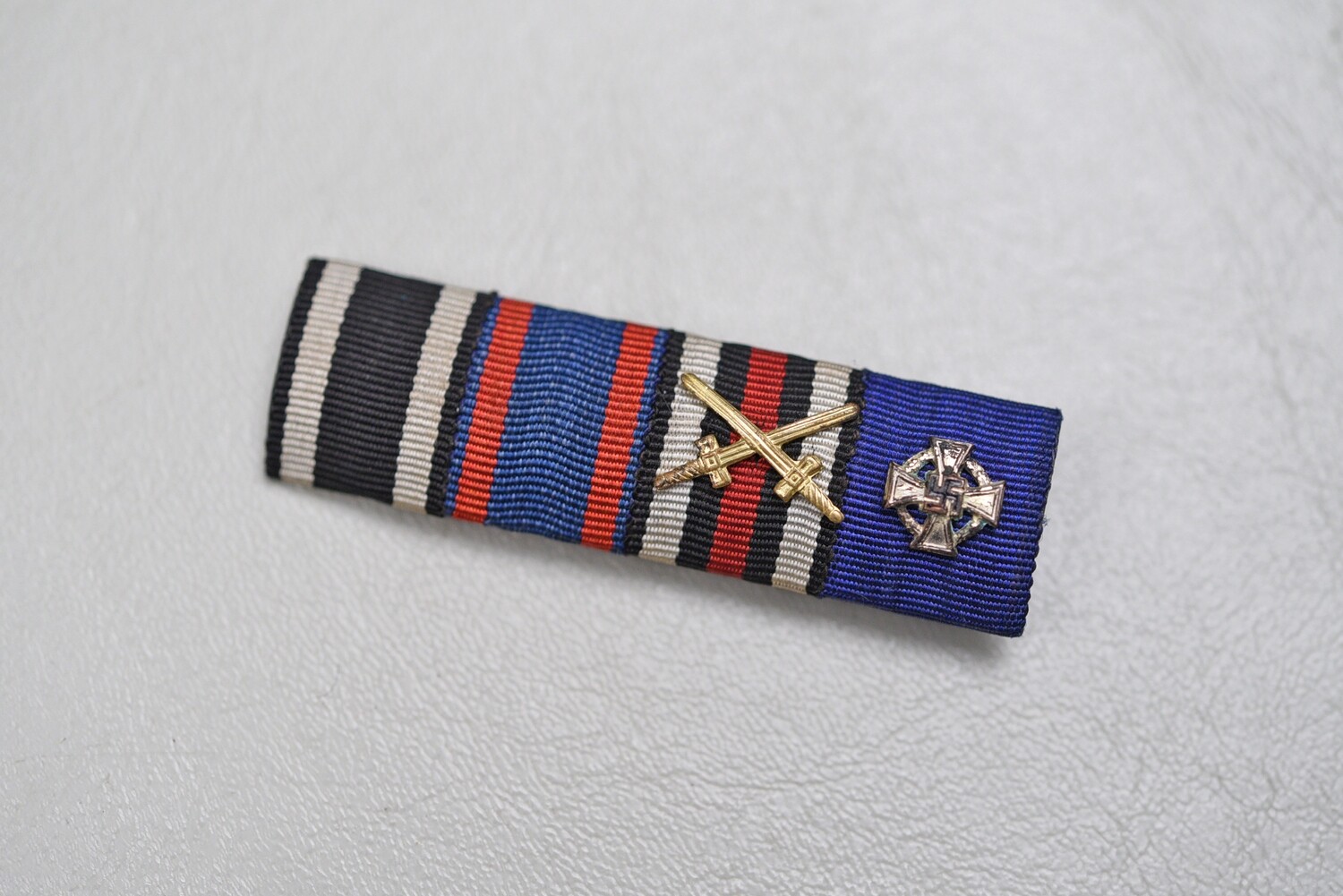 WWI GERMAN 1914 IRON CROSS/OLDENBURG CROSS 4-PLACE RIBBON BAR