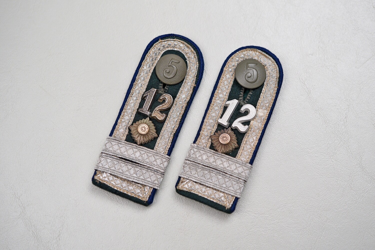 WWII GERMAN ARMY MEDICAL OFFICER CANDIDATE SHOULDER BOARDS - MATCHED PAIR
