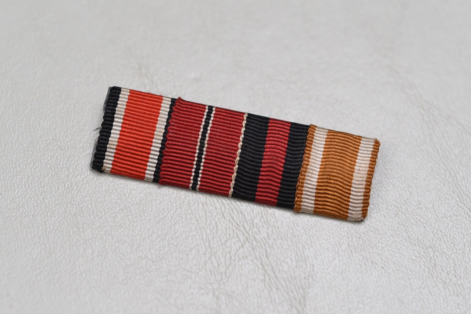 WWII GERMAN 1939 IRON CROSS/RUSSIAN FRONT/CZECH ANSHLUSS 4-PLACE RIBBON BAR