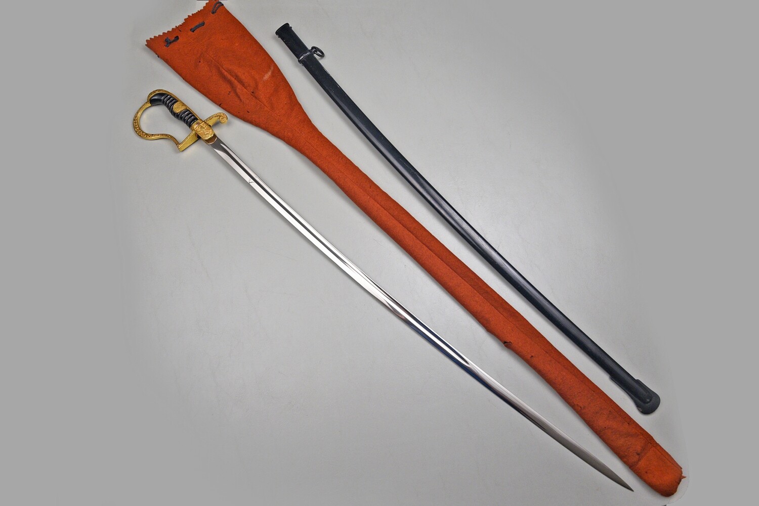 WWII GERMAN DERFFLINGER PATTERN OFFICER&#39;S DRESS SWORD w/ORIGINAL BAG BY HÖLLER