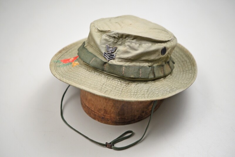 VIETNAM U.S. NAVY SWIFT BOAT BOONIE HAT w/EMBROIDERY & PATCH