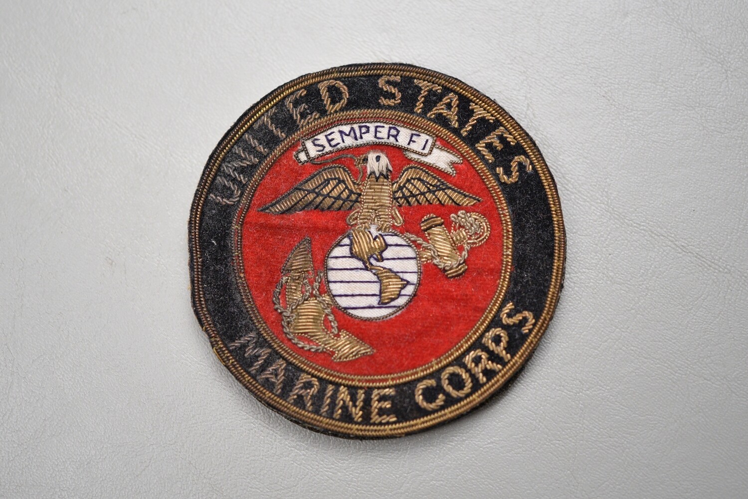 VIETNAM ERA U.S. MARINE CORPS BLAZER PATCH IN BULLION