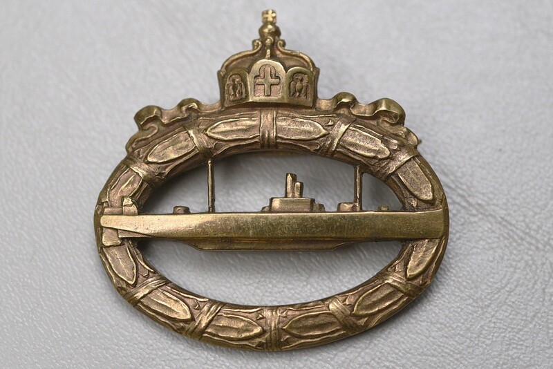 WWI IMPERIAL GERMAN U-BOAT BADGE - MAKER MARKED