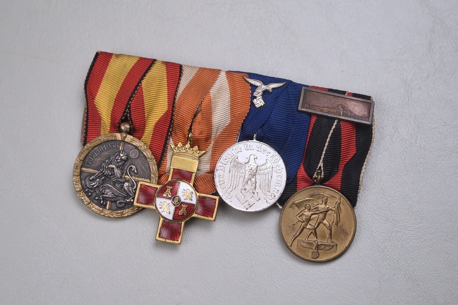 WWII GERMAN CONDOR LEGION 4-PLACE MEDAL BAR
