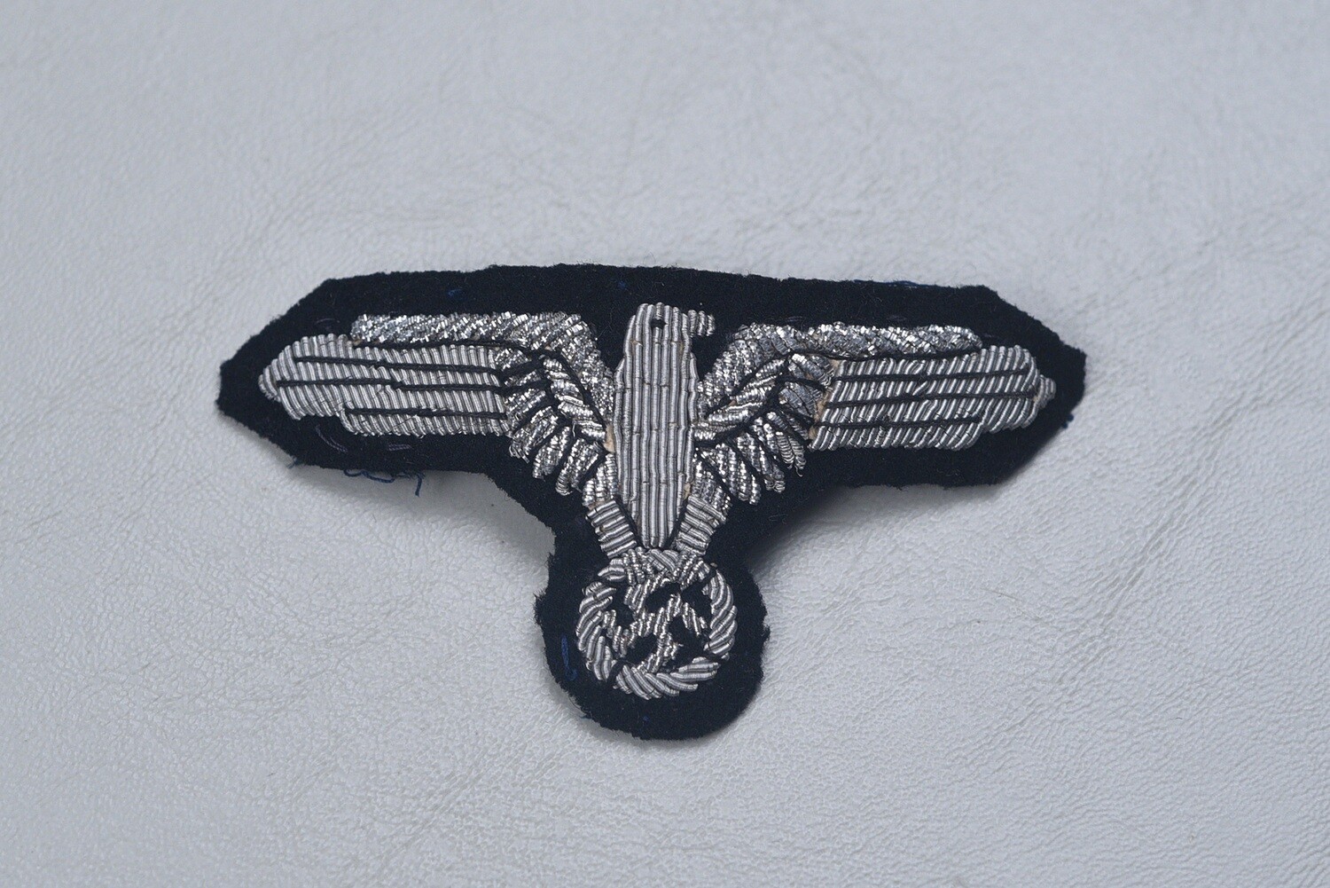 WWII GERMAN SS OFFICER&#39;S ARM EAGLE IN BULLION - UNIFORM REMOVED
