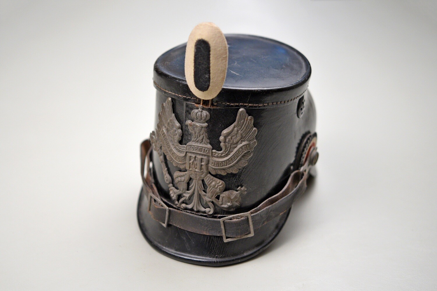 WWI GERMAN M1915 JÄGER TSHAKO BY ALEXANDER DEHL DATED 1916