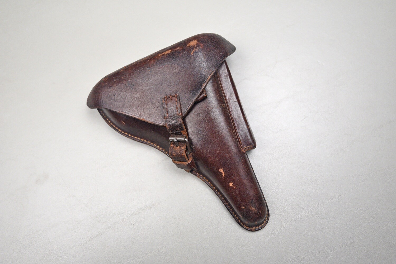 WWI GERMAN P 08 LUGER HOLSTER DATED 1916 - BROWN LEATHER