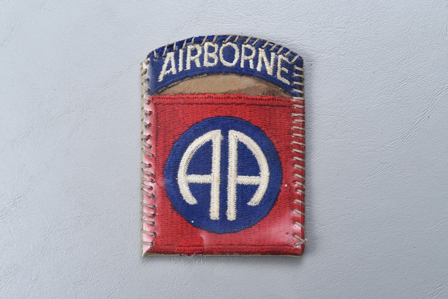 WWII U.S. 82nd AIRBORNE DIVISION SHOULDER PATCH - UNIQUE PLASTIC COVERED