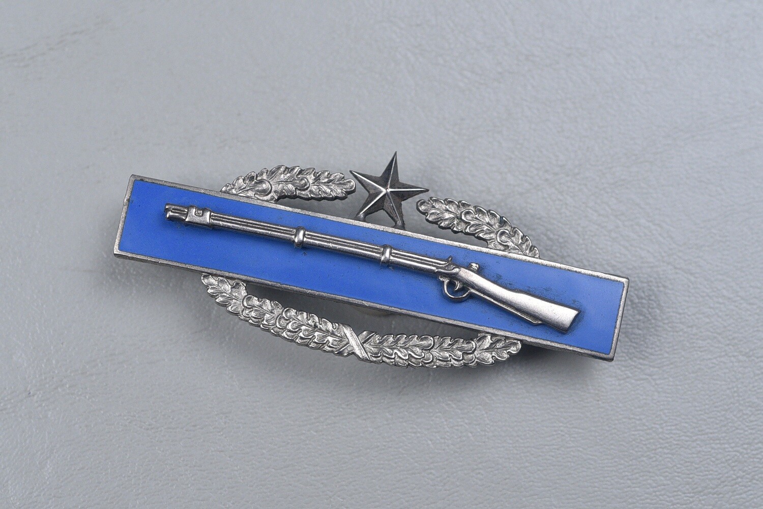 KOREAN WAR COMBAT INFANTRY BADGE w/STAR &amp; APPLIED MUSKET AWARD - MAKER MARKED