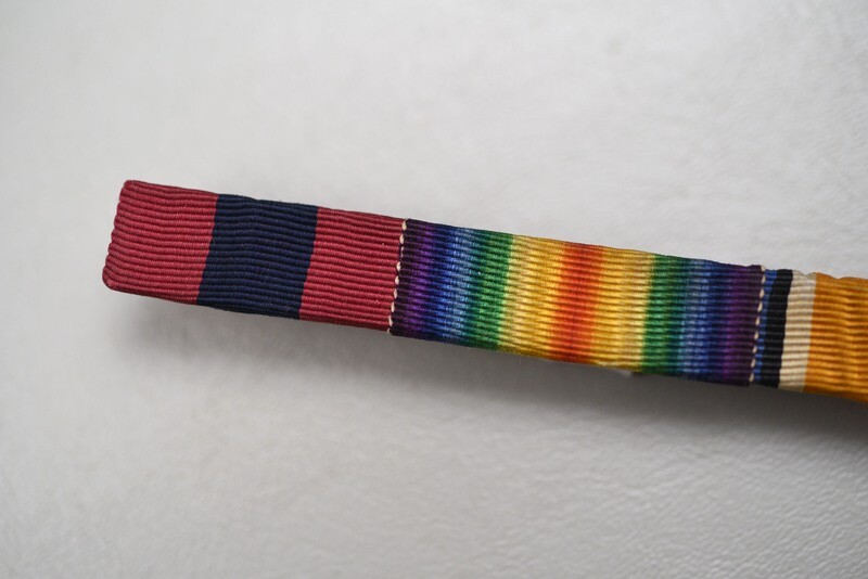 WWI BRITISH DISTINGUISHED SERVICE MEDAL 3-PLACE RIBBON BAR – PIN BACK