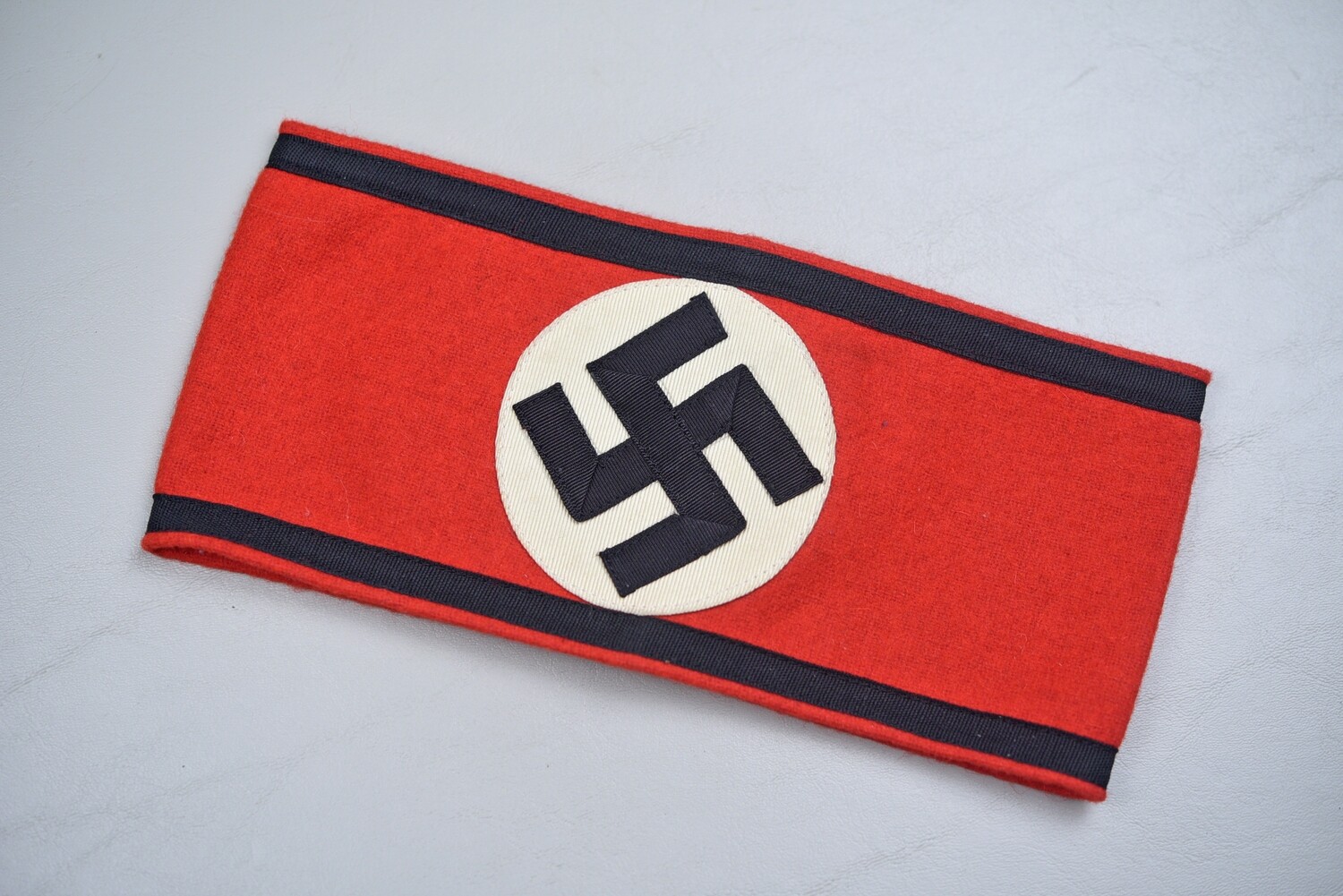 WWII GERMAN SS NSDAP WOOL OVERCOAT ARMBAND w/BLACK CLOTH LABELS