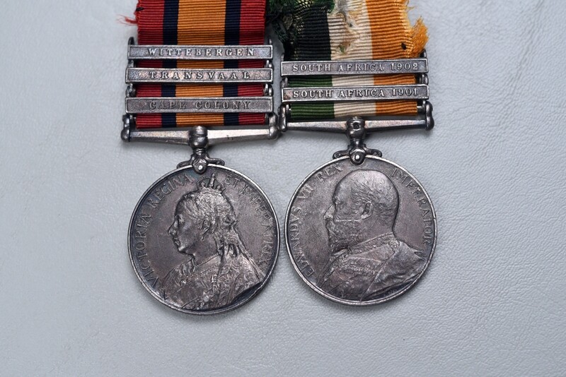 BRITISH SOUTH AFRICAN BOER WAR MEDAL PAIR TO LANCASTER FUSILIERS - ORIGINAL RIBBONS