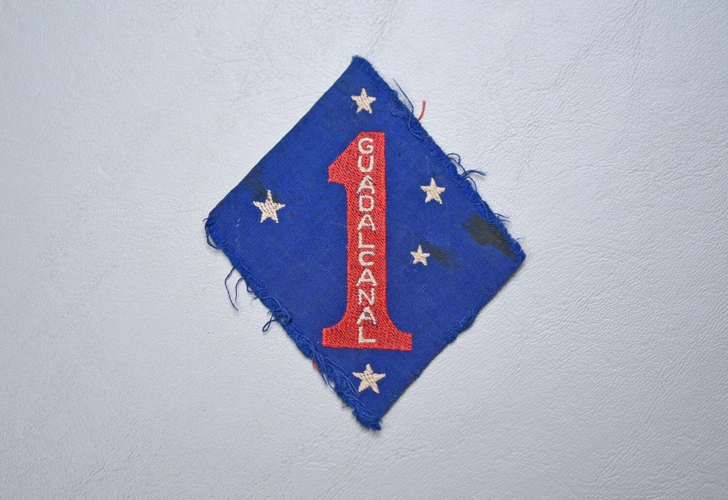 WWII U.S. 1st MARINE DIVISION PATCH - AUSTRALIAN MADE, UNIFORM REMOVED