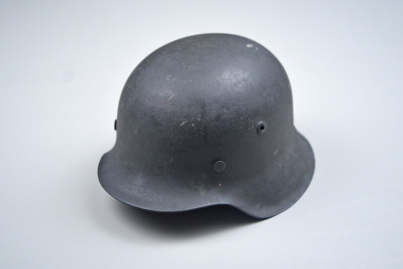 WWII GERMAN MODEL 1942 STEEL HELMET w/FULL LINER &amp; DOME STAMP