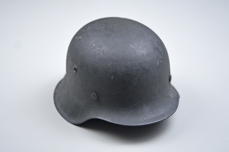 WWII GERMAN MODEL 1942 STEEL HELMET w/FULL LINER &amp; DOME STAMP