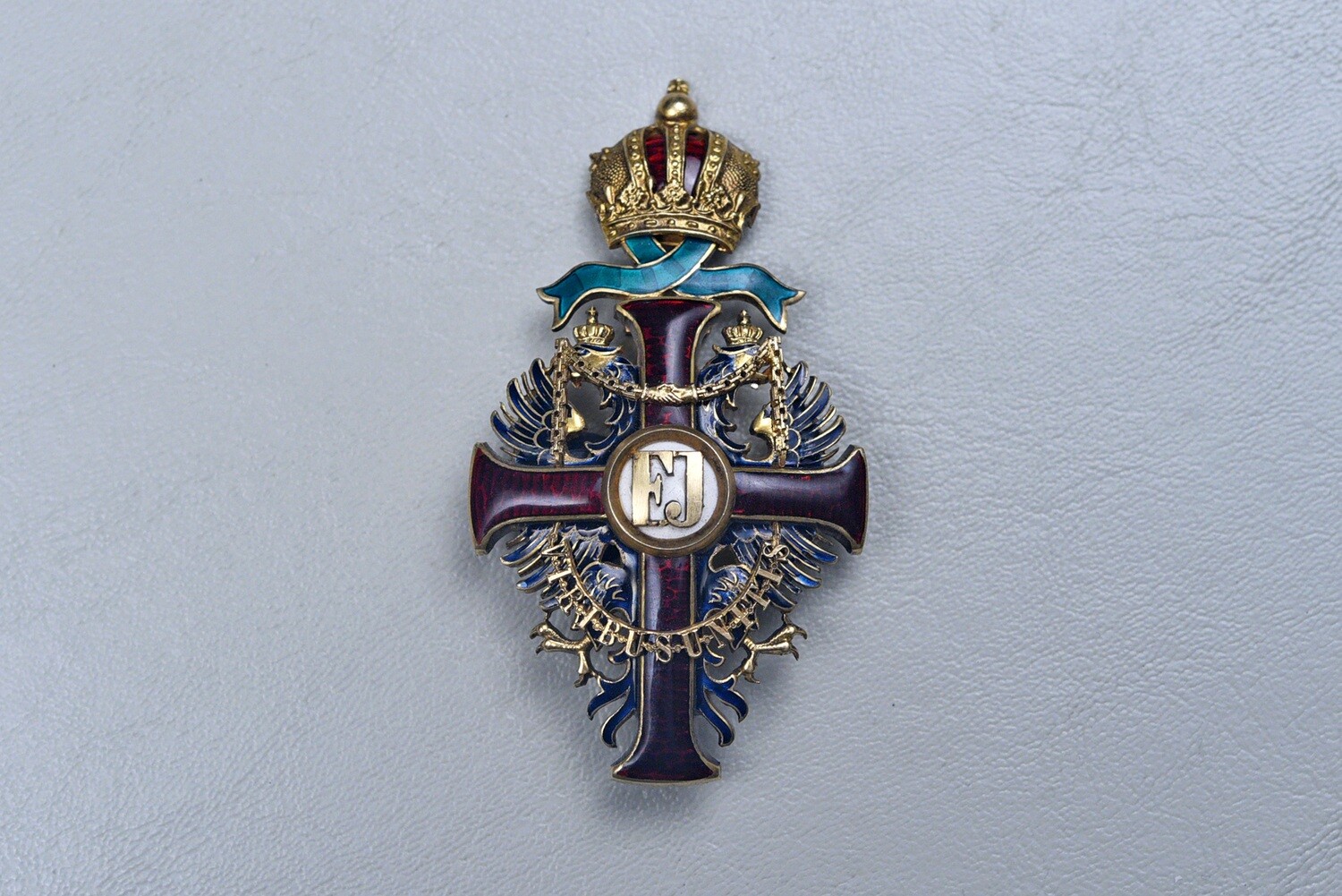 WWI AUSTRIAN ORDER OF FRANZ JOSEPH, OFFICERS CROSS w/WAR DECORATION