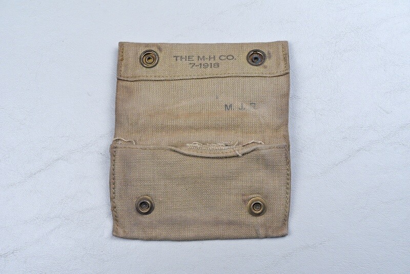 WWI U.S. M-1910 FIRST AID BANDAGE CARRIER - DATED 7-1918