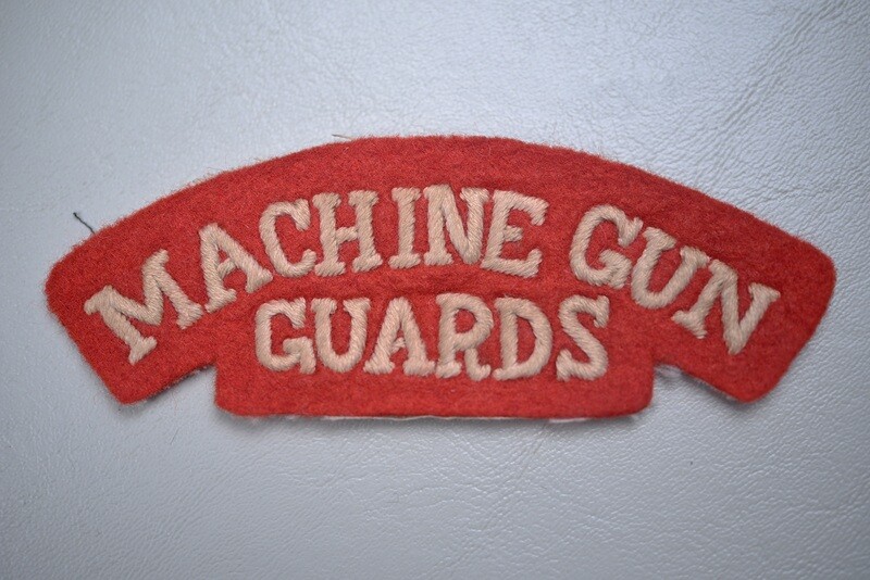 WWI BRITISH MACHINE GUN GUARDS SHOULDER ARC